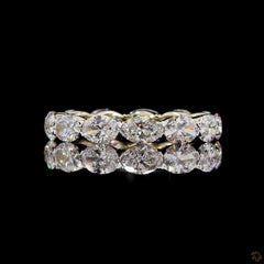 Oval East West Full Eternity Ring in 4K Gold