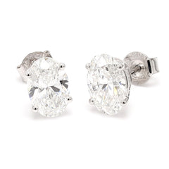 Lab Grown Diamonds Stud Earring For Women Crafted in 14K Gold - Push Back