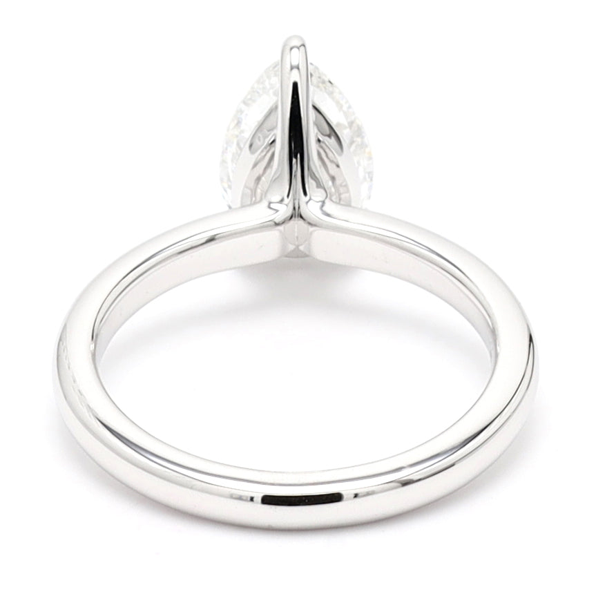 Pear IGI Certified Diamonds Solitaire Engagement Ring, Lab Grown Diamonds Studded 14K Gold Ring