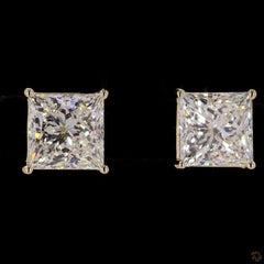 Princess Diamond Push Back Stud Earring in 14K Gold - Lab Grown Diamond