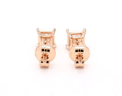 1.0Ct Princess Stud Earring For Women Crafted in 14K Gold - Lab Diamond Studded Push Back Earrings