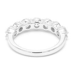 Round Diamonds 7 Stone Wedding Ring Studded With Lab Grown Diamonds and Crafted in 14K Gold