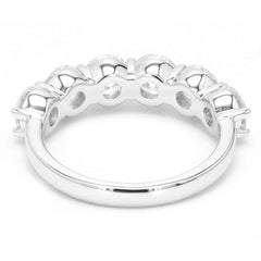 Round Lab Diamonds Half Eternity Ring For Women Crafted in 14K Gold