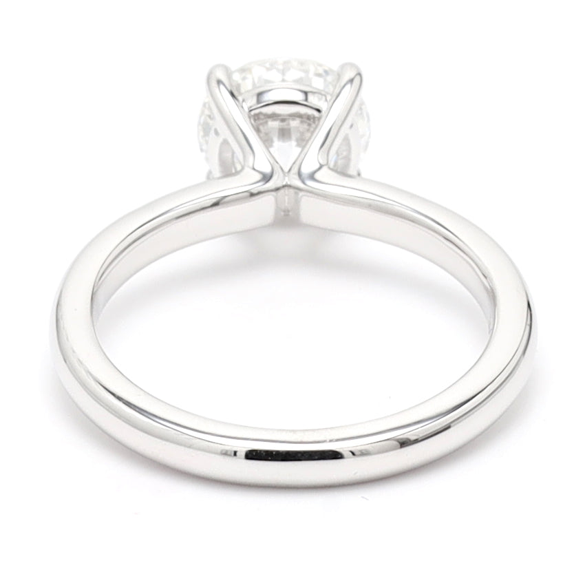 Round Solitaire Engagement Ring For Women, Crafted in White Gold-IGI Certified Lab Diamonds