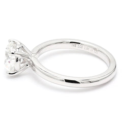 Round Solitaire Engagement Ring For Women, Crafted in White Gold-IGI Certified Lab Diamonds