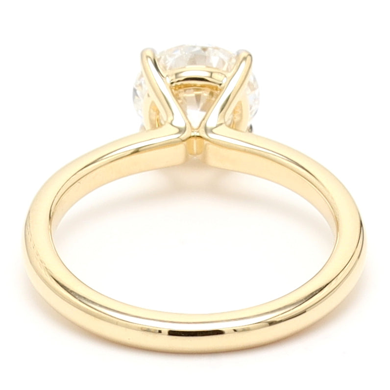 Round Solitaire Engagement Ring For Women, Crafted in White Gold-IGI Certified Lab Diamonds