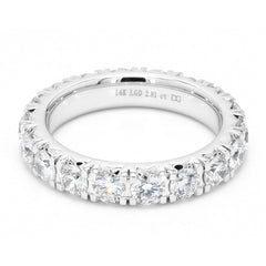 Round Lab Diamond Micro Setting Full Eternity Ring For Women Crafted in 14K Gold