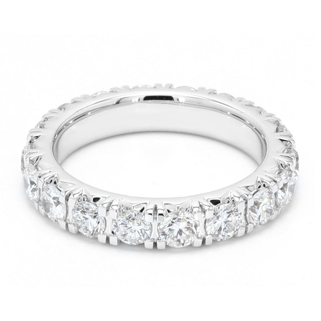 Round Lab Diamond Micro Setting Full Eternity Ring For Women Crafted in 14K Gold