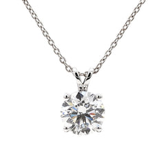 0.25- 2.00Ct Round Diamond Solitaire Pendant For Girls and Women Crafted in 14K Gold