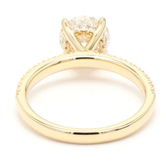 Round Diamonds Hidden Halo Engagement Ring For Women Crafted in 14K Gold, IGI Certified Center Lab Grown Diamonds