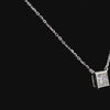 1.0Ct Lab Diamond Solitaire Bezel Set Necklace in 14K Gold