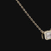 1.0Ct Lab Diamond Solitaire Bezel Set Necklace in 14K Gold