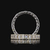 Emerald shape Diamond Split Prong Classic Full Eternity Ring