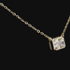 1.0Ct Lab Diamond Solitaire Bezel Set Necklace in 14K Gold