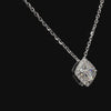 1.0Ct Lab Diamond Halo Set Necklace in 14K Gold For Women