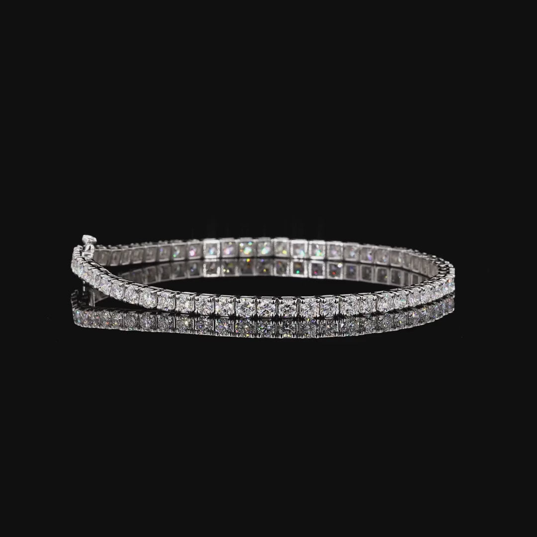 Straight Line lab Diamond Tennis Bracelets