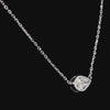 1.0Ct Lab Diamond Solitaire Bezel Set Necklace in 14K Gold