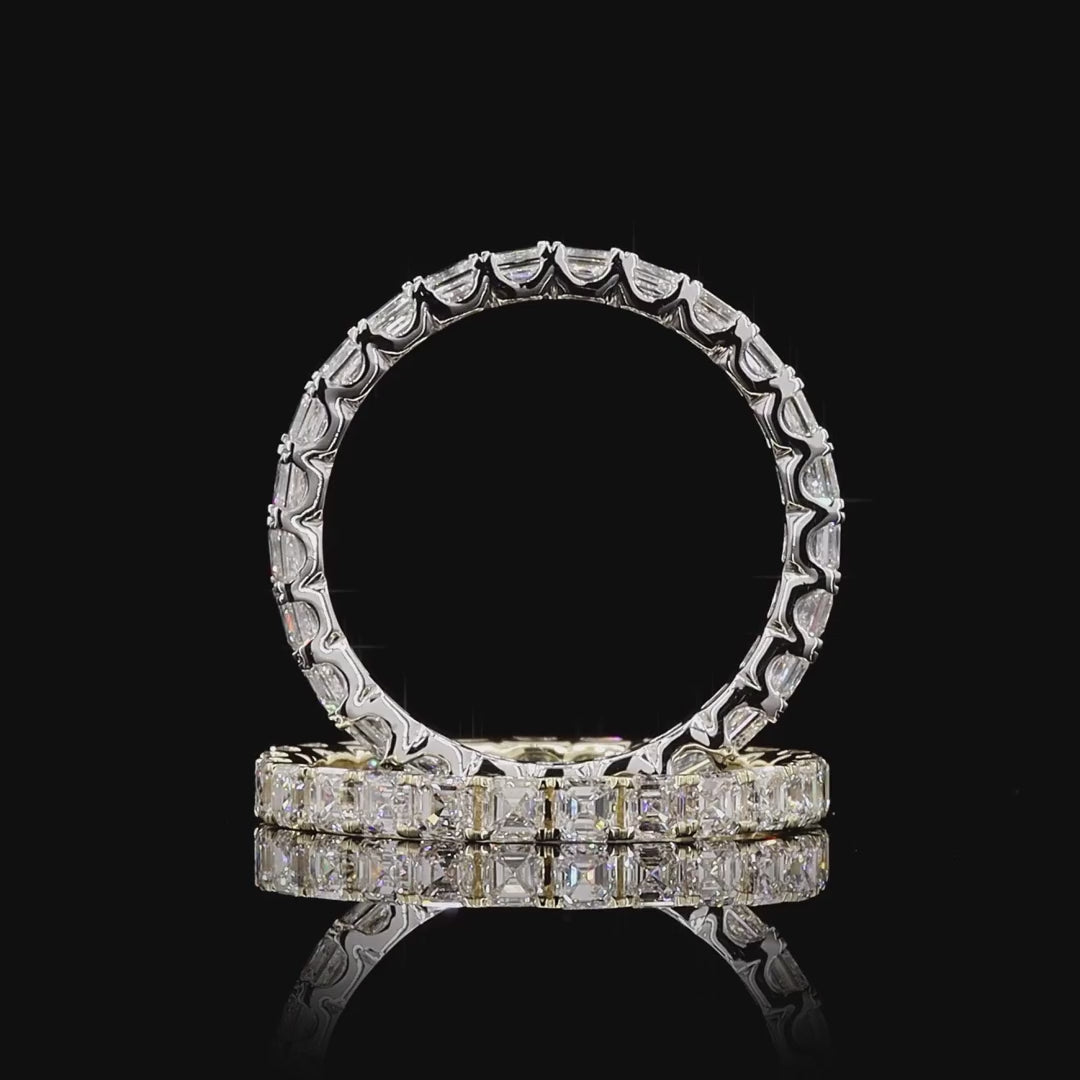 Asscher Cut Diamond Full Eternity Ring