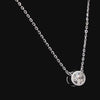 1.0Ct Lab Diamond Solitaire Bezel Set Necklace in 14K Gold