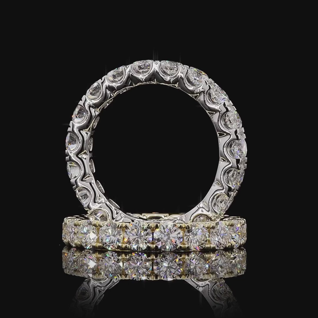 Round Diamond Split Prong Full Eternity Ring