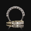 Princess Shape Lab Diamond Half Eternity Ring