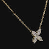 Marquise Diamond Butterfly 14K Gold Necklace