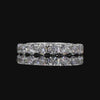 Round Lab Diamond Full Eternity French Pave Classic Ring in 4K Gold