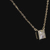 1.0Ct Lab Diamond Solitaire Bezel Set Necklace in 14K Gold