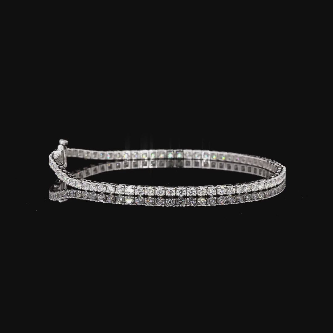 Straight Line lab Diamond Tennis Bracelets