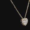 1.0Ct Lab Diamond Halo Set Necklace in 14K Gold For Women