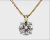 0.25- 2.00Ct Round Diamond Solitaire Pendant For Girls and Women Crafted in 14K Gold