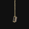 1.0Ct Lab Diamond Halo Set Necklace in 14K Gold For Women