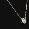 1.0Ct Lab Diamond Solitaire Bezel Set Necklace in 14K Gold