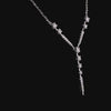 Lab Diamond Studded Y Chain Lariat Necklace in 14K Gold