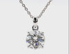 Round Diamond Solitaire Pendant For Girls and Women Crafted in 14K Gold