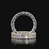 Emerald shape Diamond Split Prong Classic Full Eternity Ring