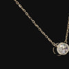 1.0Ct Lab Diamond Solitaire Bezel Set Necklace in 14K Gold