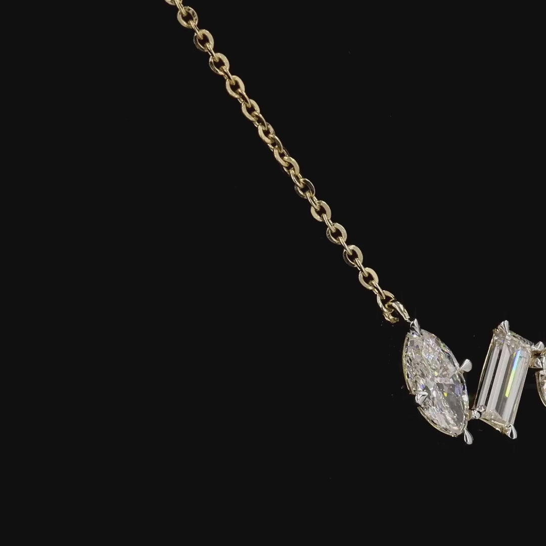 Lab Grown Diamond Contemporary Necklace  in 14K Gold