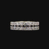 Round Lab Diamond Full Eternity French Pave Classic Ring in 4K Gold