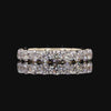 Round Lab Diamond Full Eternity French Pave Classic Ring in 4K Gold