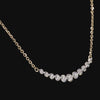 Round Diamond Bar Necklace Crafted in 14K Gold For Her